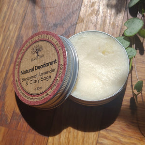 Brand Zero Natural Deodorant open pot 30ml